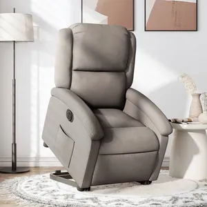 Comparateur de prix : vidaXL Fauteuil inclinable électrique taupe tissu