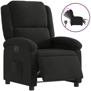 vidaXL Fauteuil inclinable électrique Noir Tissu