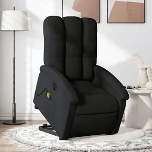 Comparateur de prix : vidaXL Fauteuil inclinable de massage électrique Noir Tissu