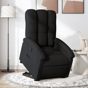 vidaXL Fauteuil inclinable électrique noir tissu pas cher