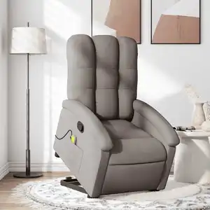 Comparateur de prix : vidaXL Fauteuil inclinable de massage Taupe Tissu