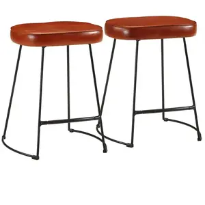 Comparateur de prix : vidaXL Tabourets de bar lot de 2 marron foncé 40x29,5x53 cm