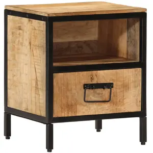vidaXL Table de chevet 40x35x50 cm bois de manguier massif pas cher