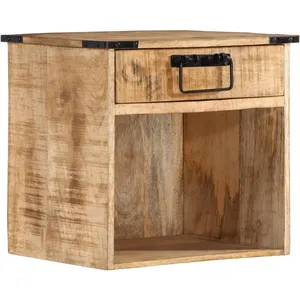 vidaXL Table de chevet 40x30x37 cm bois de manguier massif pas cher