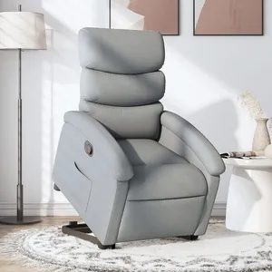 Comparateur de prix : vidaXL Fauteuil inclinable Gris clair Tissu
