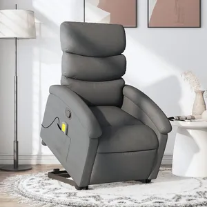 Comparateur de prix : vidaXL Fauteuil de massage inclinable Gris foncé Tissu