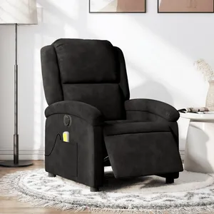 Comparateur de prix : vidaXL Vidaxl Fauteuil Inclinable De Massage Électrique Noir Velours