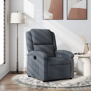 Comparateur de prix : vidaXL Fauteuil inclinable Gris foncé Velours