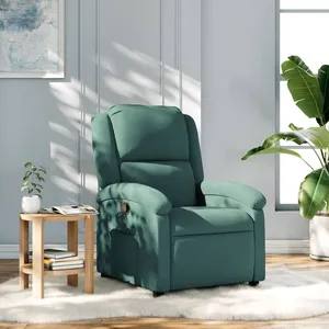 Comparateur de prix : vidaXL Fauteuil inclinable vert foncé velours