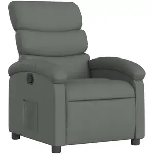 Comparateur de prix : vidaXL Fauteuil inclinable Gris foncé Tissu