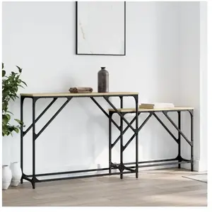 Comparateur de prix : vidaXL Tables console gigognes 2 pcs chêne sonoma bois d'ingénierie