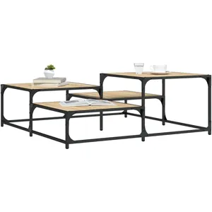 vidaXL Table basse chêne sonoma 107x107x40 cm bois d'ingénierie pas cher