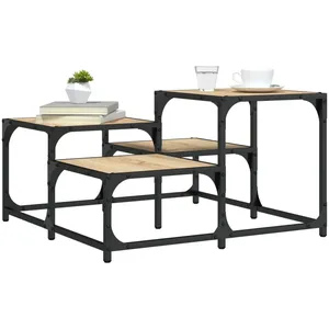 vidaXL Table basse chêne sonoma 68x68x40 cm bois d'ingénierie pas cher