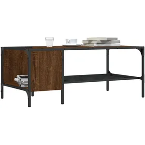 vidaXL Table basse avec support chêne marron 100x51x40 cm pas cher
