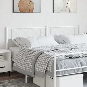 Comparateur de prix : vidaXL Tête de lit métal blanc 180 cm