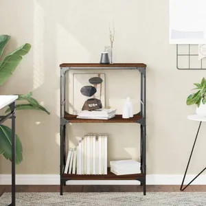 Comparateur de prix : vidaXL Bibliothèque à 3 niveaux chêne marron 59x35x90,5 cm