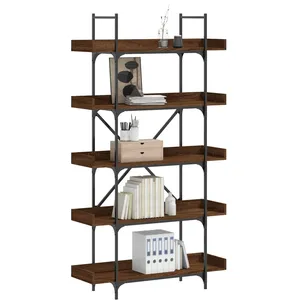 vidaXL Bibliothèque 5 niveaux chêne marron 100x33x180,5 cm pas cher