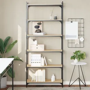 vidaXL Bibliothèque 6 niveaux chêne sonoma 80x30x188 cm pas cher
