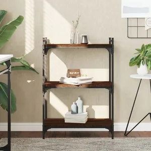 Comparateur de prix : vidaXL Bibliothèque 3 niveaux chêne brun 60x30x86 cm bois d'ingénierie