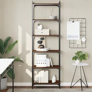 vidaXL Bibliothèque 6 niveaux chêne marron 60x30x188cm bois ingénierie pas cher