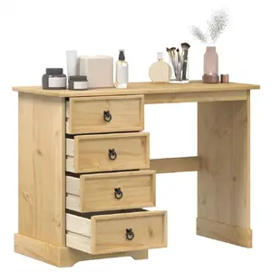 Comparateur de prix : vidaXL Coiffeuse Corona 104x47x75 cm bois de pin massif