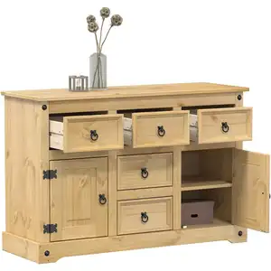 vidaXL Buffet Corona 115x40x76 cm bois massif de pin pas cher