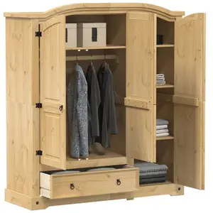 Comparateur de prix : vidaXL Garde-robe Corona 151,5x52x170 cm bois de pin massif