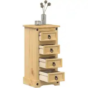 Comparateur de prix : vidaXL Table de chevet Corona 35x32,5x74 cm bois de pin massif