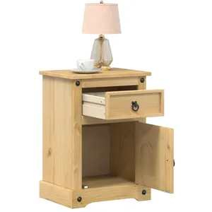 vidaXL Table de chevet Corona 45x35x64 cm bois de pin massif pas cher