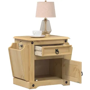 Comparateur de prix : vidaXL Table de chevet Corona 45x35x47,5 cm bois de pin massif
