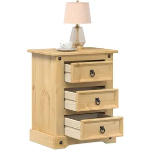 vidaXL Table de chevet Corona 53x39x66 cm bois de pin massif pas cher