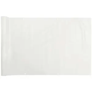 vidaXL Écran d'intimité de jardin blanc 300x75 cm PVC pas cher