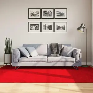 Comparateur de prix : vidaXL Tapis OVIEDO à poils courts rouge 160x230 cm