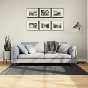 Comparateur de prix : vidaXL Tapis IZA poils courts style scandinave anthracite 120x170 cm