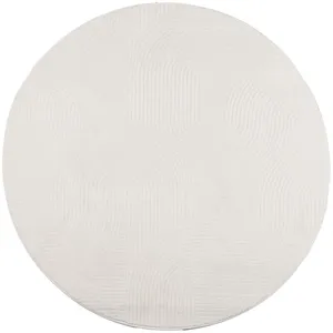 Comparateur de prix : vidaXL Tapis IZA poils courts style scandinave crème Ø 120 cm