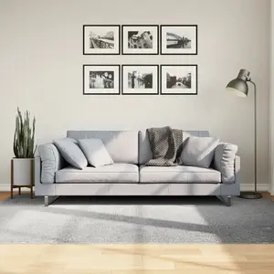 Comparateur de prix : vidaXL Tapis IZA poils courts style scandinave gris 160x230 cm