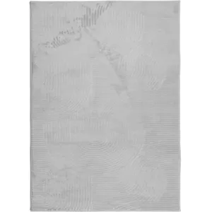 Comparateur de prix : vidaXL Tapis IZA poils courts style scandinave gris 240x340 cm