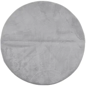 Comparateur de prix : vidaXL Tapis IZA poils courts style scandinave gris Ø 80 cm