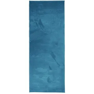 vidaXL Tapis OVIEDO à poils courts turquoise 80x200 cm pas cher