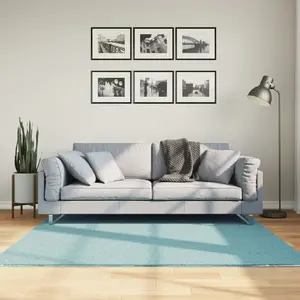 vidaXL Tapis OVIEDO à poils courts vert 160x160 cm pas cher
