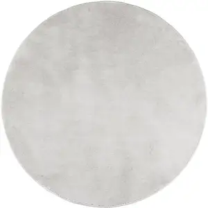 vidaXL Tapis OVIEDO à poils courts gris Ø 100 cm pas cher