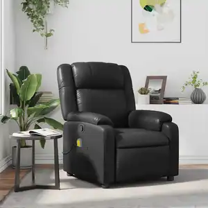 Comparateur de prix : vidaXL Fauteuil de massage inclinable Noir Similicuir