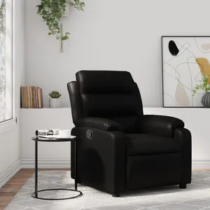 vidaXL Fauteuil inclinable Noir Similicuir pas cher