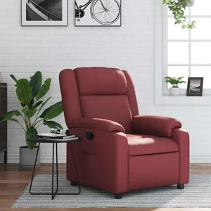 Non communiqué vidaXL Fauteuil inclinable Rouge bordeaux Similicuir