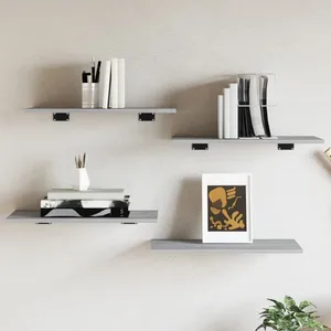 Comparateur de prix : vidaXL Étagères murales 4 pcs sonoma gris 60x30x1,5 cm bois ingénierie