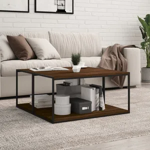 vidaXL Étagères murales 4 pcs chêne marron 80x40x1,5cm bois ingénierie pas cher