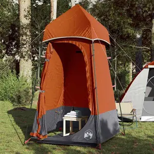 Comparateur de prix : vidaXL Vidaxl Tente De Toilette Gris Et Orange Imperméable