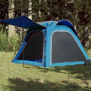 Comparateur de prix : Vidaxl tente de camping 4 personnes bleu libération rapide imperméable