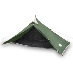 Comparateur de prix : vidaXL Vidaxl Tente De Camping Tipi 1 Personne Vert Imperméable