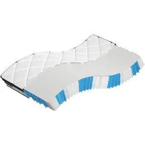 vidaXL Matelas à ressorts ensachés moyen plus 90x200 cm pas cher